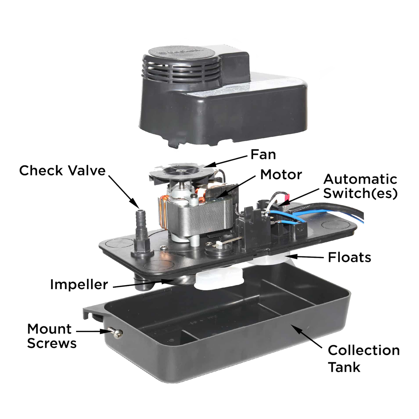 Beckett Condensate Pump CL201UL Low Profile