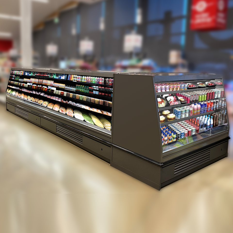 Horizontal Open Refrigerated Display Lineup - Low Profile Purecold Inspiration